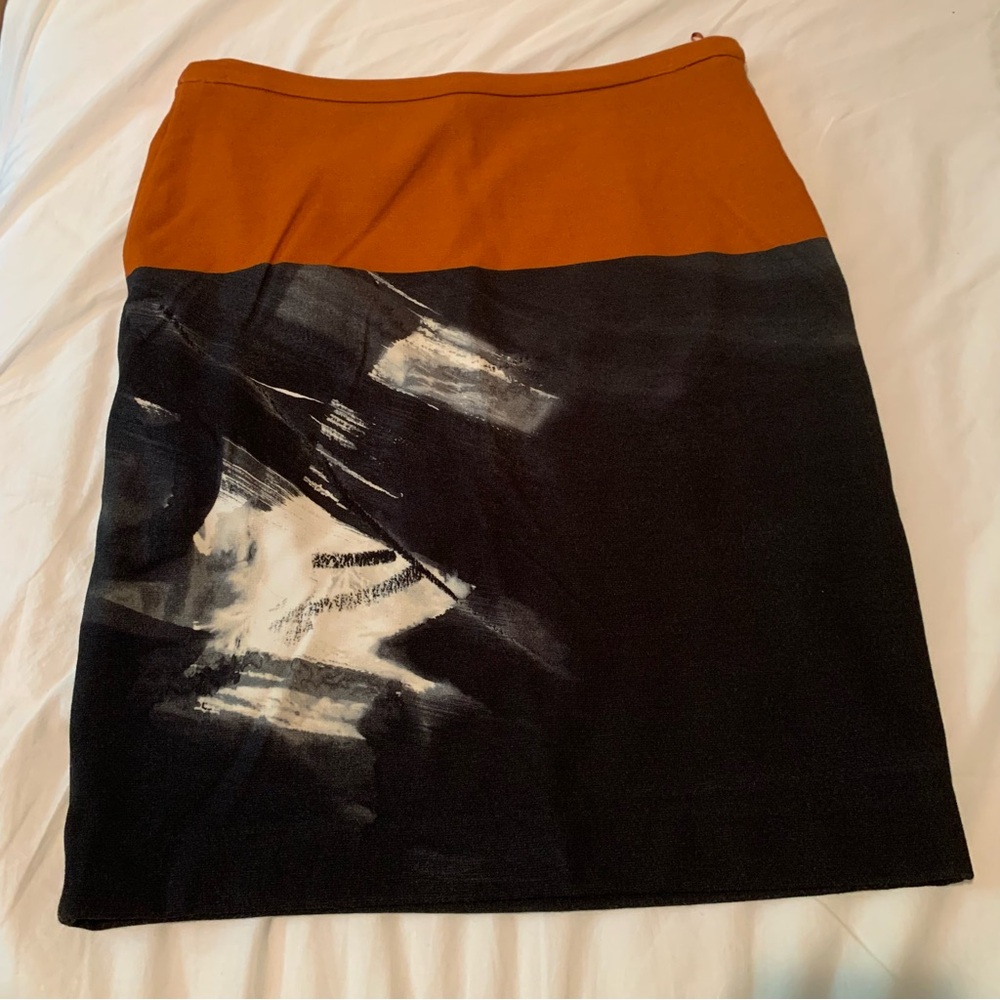 MaxMara Orange and Black Skirt